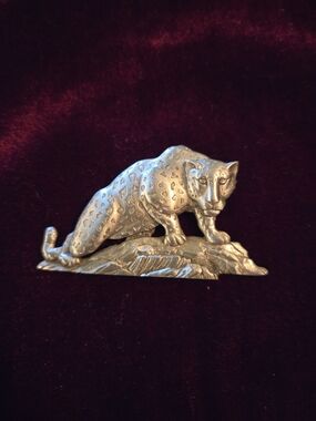 JJ Jonette Leopard Brooch,pewter,NWOT